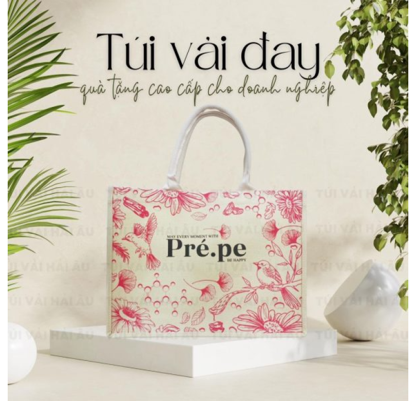 Túi vải đay in thương hiệu